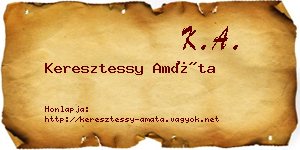 Keresztessy Amáta névjegykártya